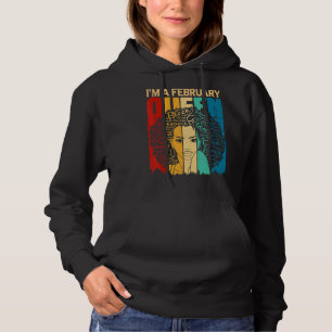 Queens February Birthday Black Women Afro America Hoodie