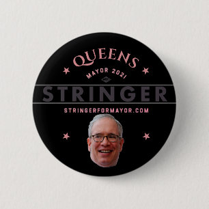 Queens for Stringer 2021 6 Cm Round Badge