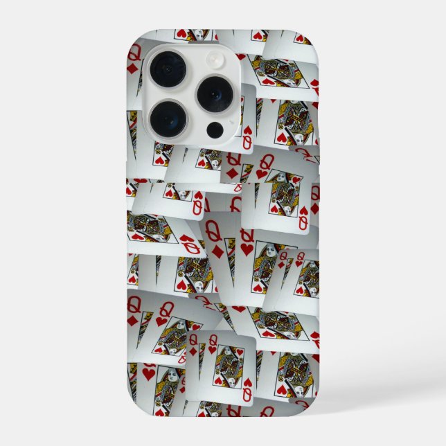 "Queen's Gambit: Scattered Pairs of Pocket Queens" iPhone Case (Back)