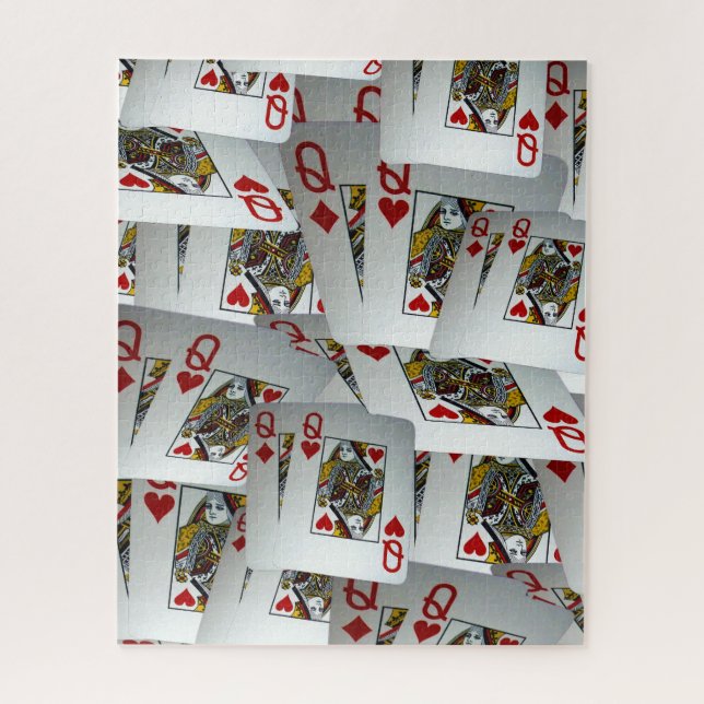 "Queen's Gambit: Scattered Pairs of Pocket Queens" Jigsaw Puzzle (Vertical)