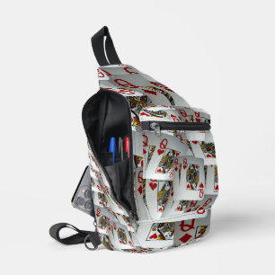 "Queen's Gambit: Scattered Pairs of Pocket Queens" Sling Bag