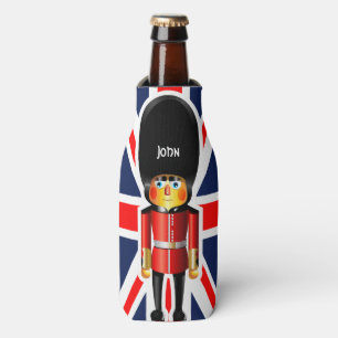 Queen's Guard Soldier Cartoon Bottle Cooler