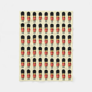 Queen's Guard Soldiers Cartoon Fleece Blanket