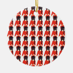 Queens Guard Soldiers Pattern Ceramic Ornament