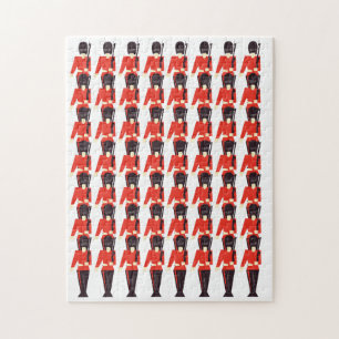 Queens Guard Soldiers Pattern Jigsaw Puzzle