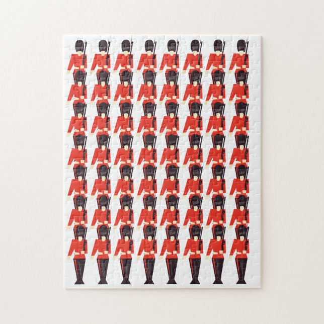 Queens Guard Soldiers Pattern Jigsaw Puzzle (Vertical)