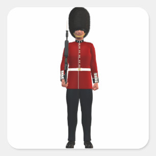Queen's Guardsman Square Sticker