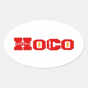 Queens Hoco 2022 merch Oval Sticker
