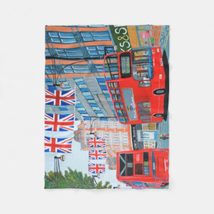Queen's Jubilee London Fleece Blanket