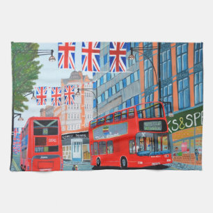 Queen's Jubilee London kitchen towel