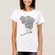 Queens New York Typography Design T-Shirt