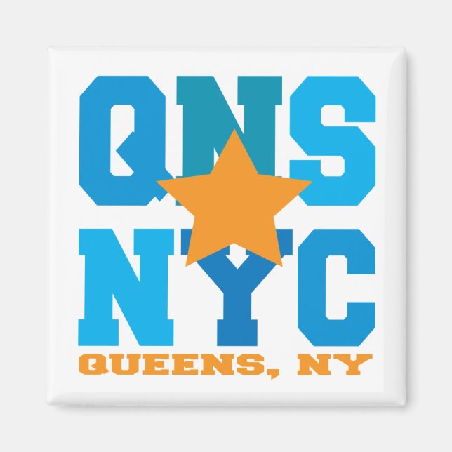 Queens, NY Blue Magnet (Front)