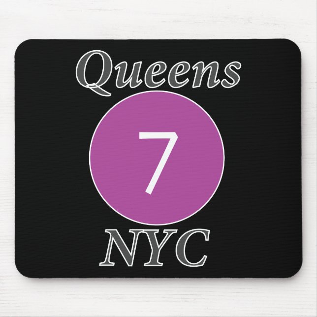 Queens NYC 7 Train Mouse Pad (Front)