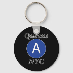 Queens NYC A Train Key Ring