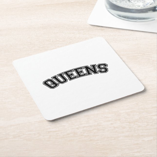 QUEENS, NYC SQUARE PAPER COASTER (Angled)