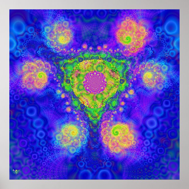 Queens Oasis. poster print fractal hot tub swirl (Front)
