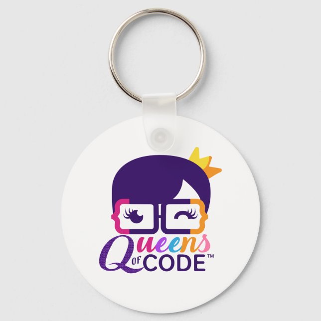 Queens of Code keychain (Front)