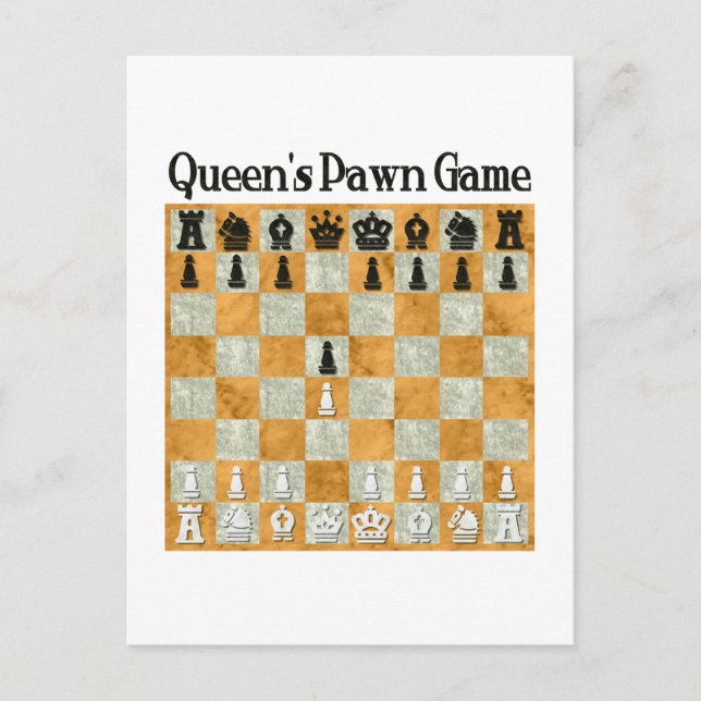 Queen's Pawn Game Postcard (Front)