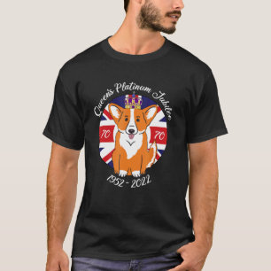 Queen's Platinum Jubilee 1952 2022 Corgi In A Crow T-Shirt