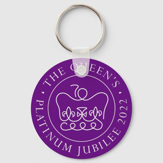 Queen's Platinum Jubilee 2022 70th Anniversary  Key Ring (Front)
