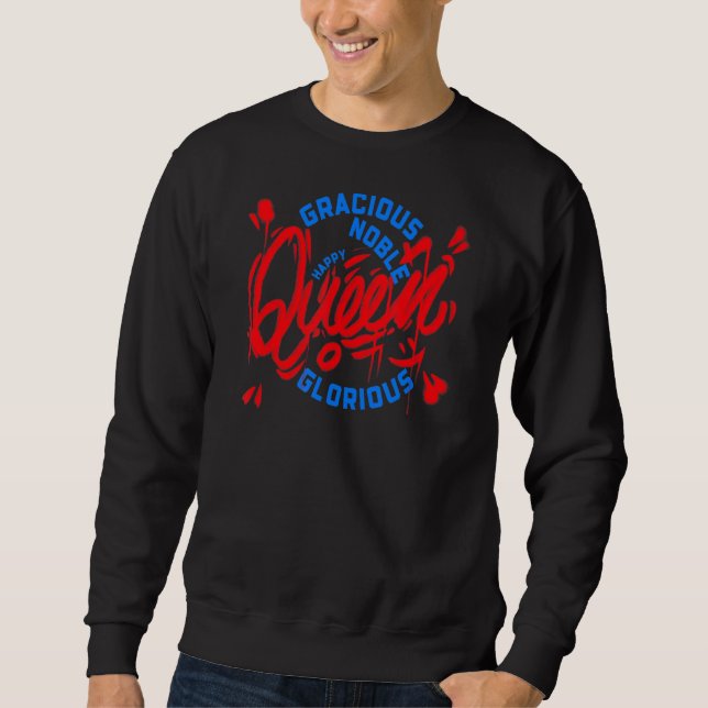 Queen's Platinum Jubilee Gracious Noble Happy & Gl Sweatshirt (Front)