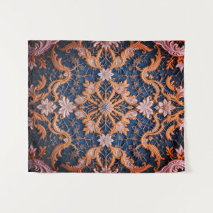 Queen's Rosy Embrace Tapestry