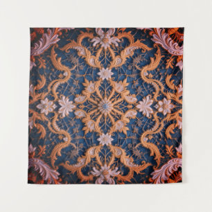 Queen's Rosy Embrace Tapestry