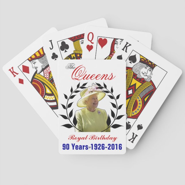 Queens Royal Birthday Playing Cards (Back)