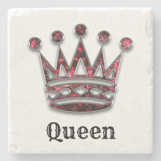 Queen's Royal Crown Personalised Stone Coaster