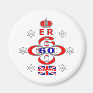 Queens Royal Jubilee stars design Magnet