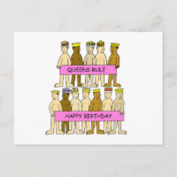 Queens Rule Cartoon Men Wearing Crowns