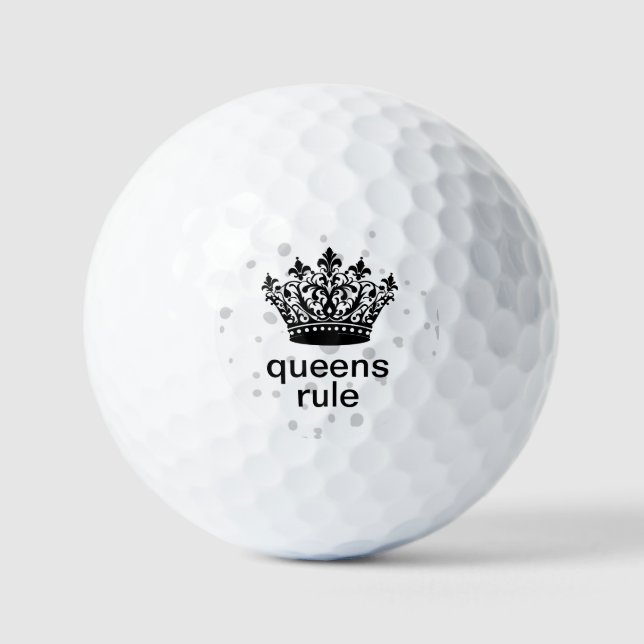 Queens Rule Crown  Golf Balls (Front)