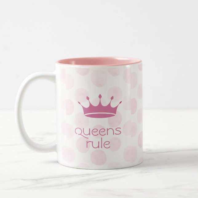 Queens Rule Crown  Two-Tone Coffee Mug (Left)