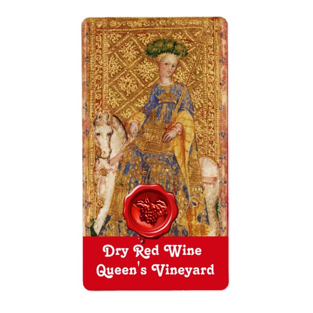 QUEEN'S VINEYARD RED WINE WAX SEAL/ ANTIQUE TAROTS (Front)