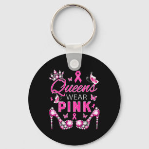 Queens Wear Pink Breast Cancer Awareness Ribbon Su Key Ring