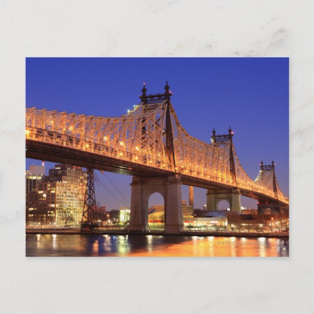 Queensboro Bridge and the East River Postcard (Front)