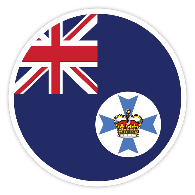 Queensland Australia Flag Sticker (Queensland State Flag Sticker)