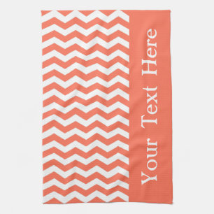 Queensland Coral Wave Chevron customisable Tea Towel