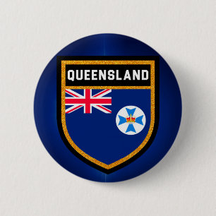 Queensland Flag 6 Cm Round Badge