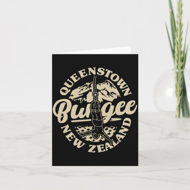 Queenstown Bungee Jump New Zealand Bungee Extreme  Card (Front)