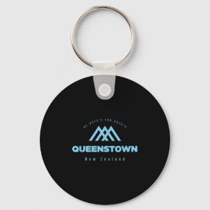 Queenstown Mountain Vacation Skiing New Zealand Key Ring