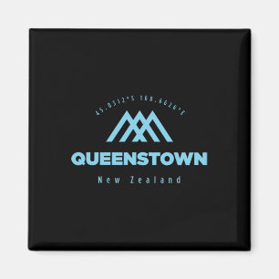Queenstown Mountain Vacation Skiing New Zealand Magnet