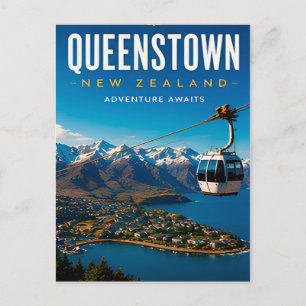 🏔️ Queenstown New Zealand Adventure Home Decor 🚠 Postcard