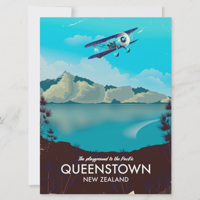 Queenstown New Zealand Invitation (Front)