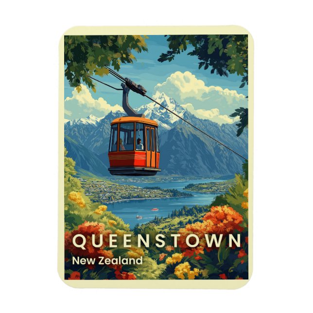 Queenstown, New Zealand Stunning Mountain Views  Magnet (Vertical)
