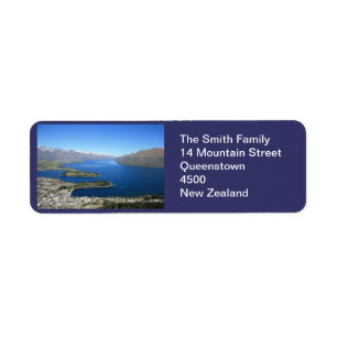 Queenstown NZ, Customisable Address Label Return Address Label