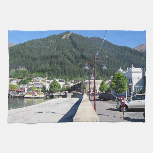 Queenstown, Otago, New Zealand Tea Towel (Horizontal)