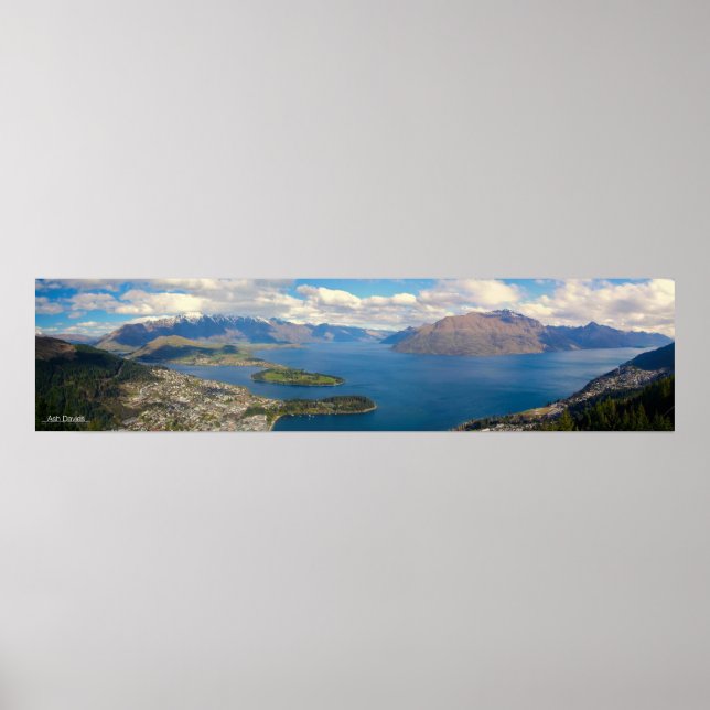 Queenstown Panorama NZ Poster (Front)
