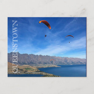 queenstown paragliding postcard