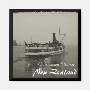 Queenstown, Steamer, New Zealand (Magnet) Magnet